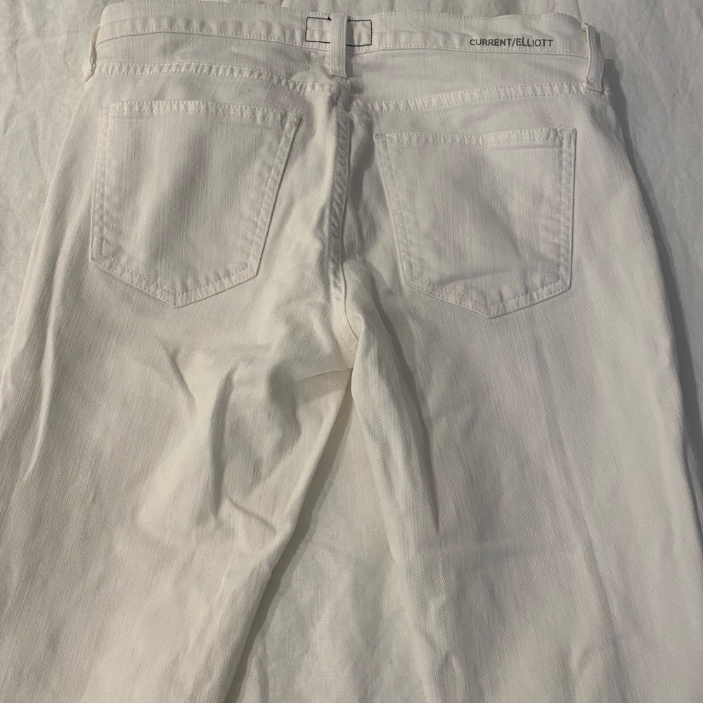 Straight leg white jeans